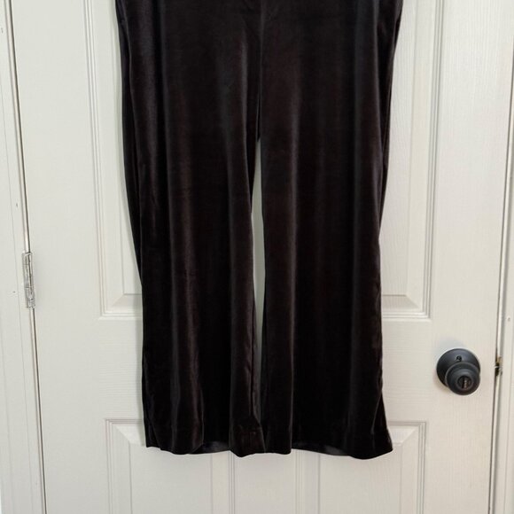 Old Navy Wide Leg Pants Womens Large Black Velvet Fall Winter Whimsigoth Witchy - Picture 4 of 14